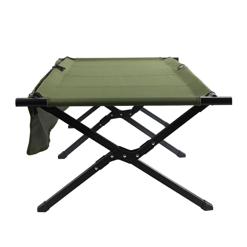 Outdoor folding bed, ultra-light lunch break single escort bed, convenient