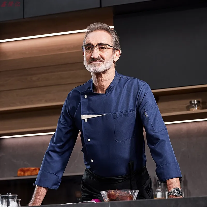 Odzież robocza catering hotel restauracja kuchnia długi rękaw cukiernia piekarz kelner szef kuchni uniform męski