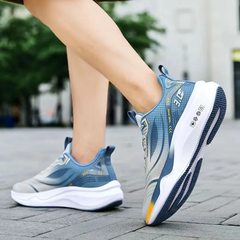 New Four Seasons Ultra Light Sports Shoes with Breathable and Shock Absorbent Soft Bottom Lightweight Running Shoes for Men view 4