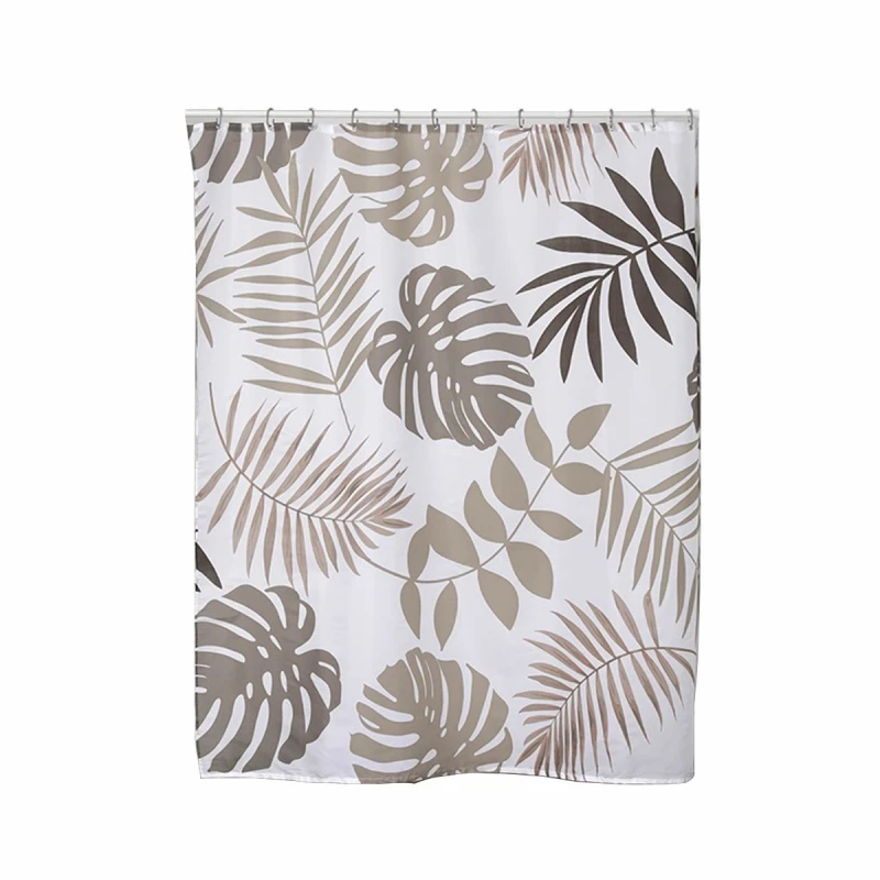 180x200 cm Rising Sun Bathroom Curtain Eastern Polyester Tropical Leaves Curtain 129434