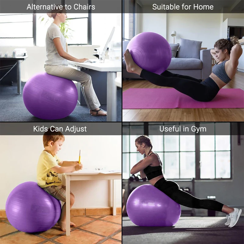 65/75/85cm Balance Ball Gym Equipment Bodybuilding Yoga Pilates Accessories Explosion-proof Yoga Ball Pregnant Women Exercise