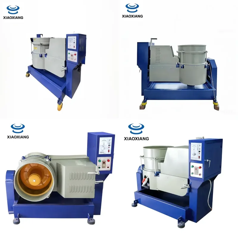 120L Automatic Centrifugal Polishing Grinder with Motor Drive System for Metal Finishing