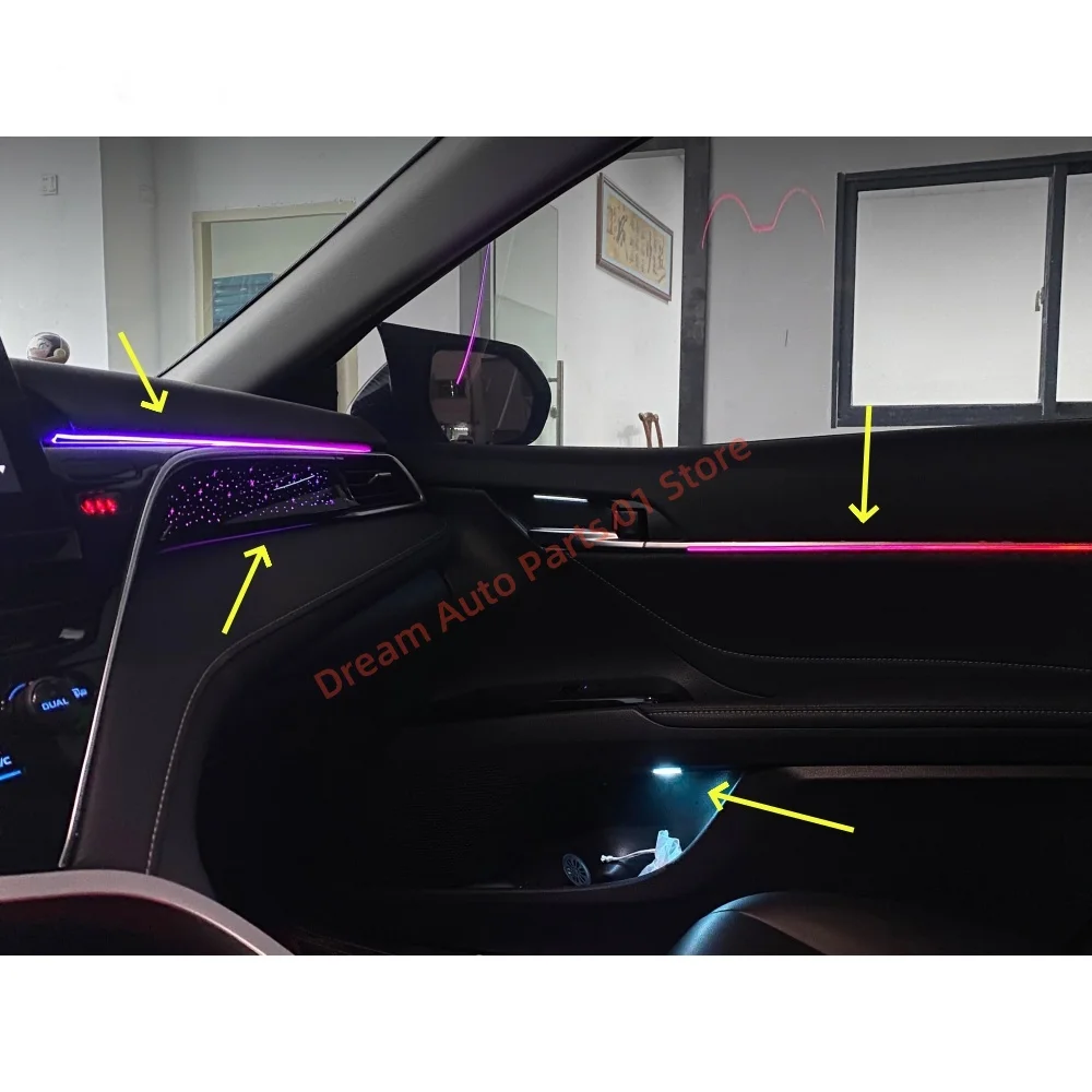 LED Atmosphere Light for Toyota 8th generation Camry Star trim panel Automotive Interior Modification new Dynamic Ambient Light