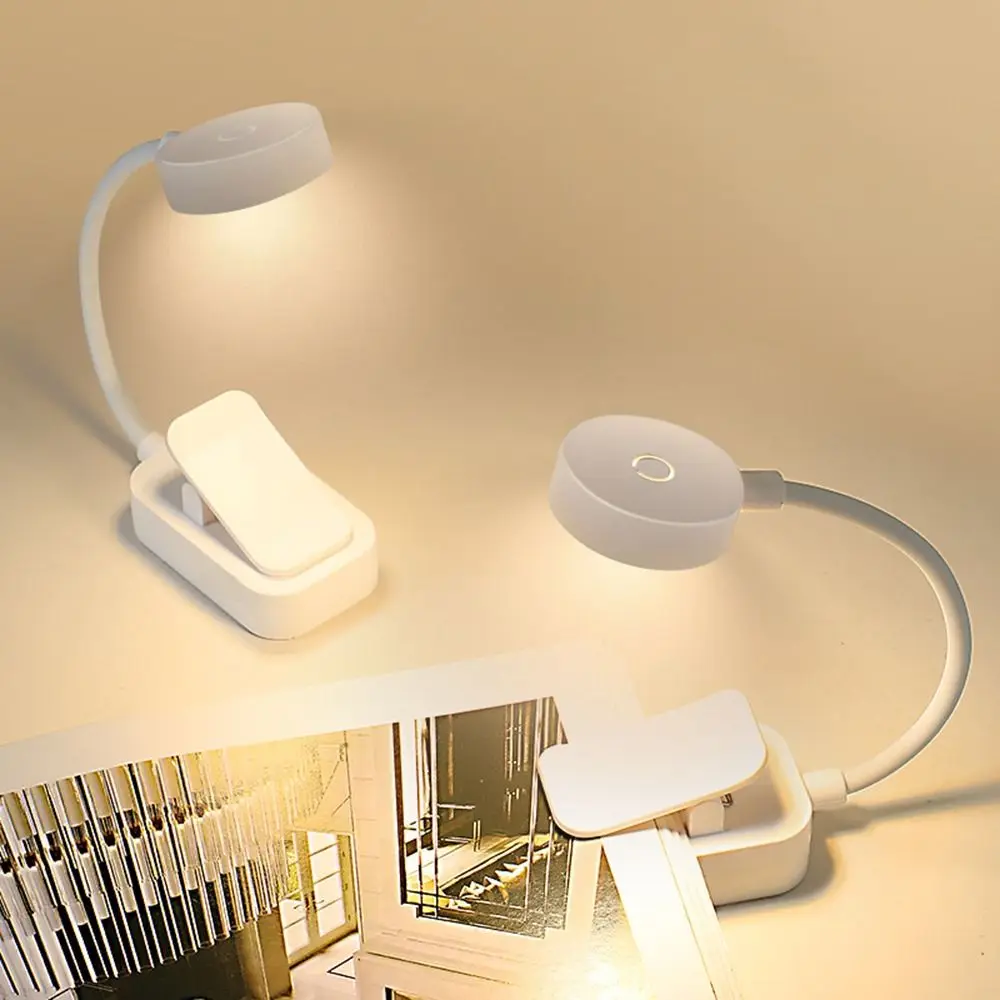 

3 Colors LED Book Clip Lights Stepless Dimmable Eye Protection Reading Lamp with Clip Mini Detachable Clamp Night Light Office