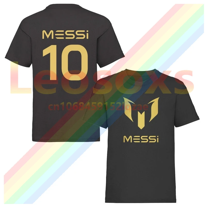 

High quality men's pure cotton printed goat Messi sports T-shirt trendy street casual ladies tee