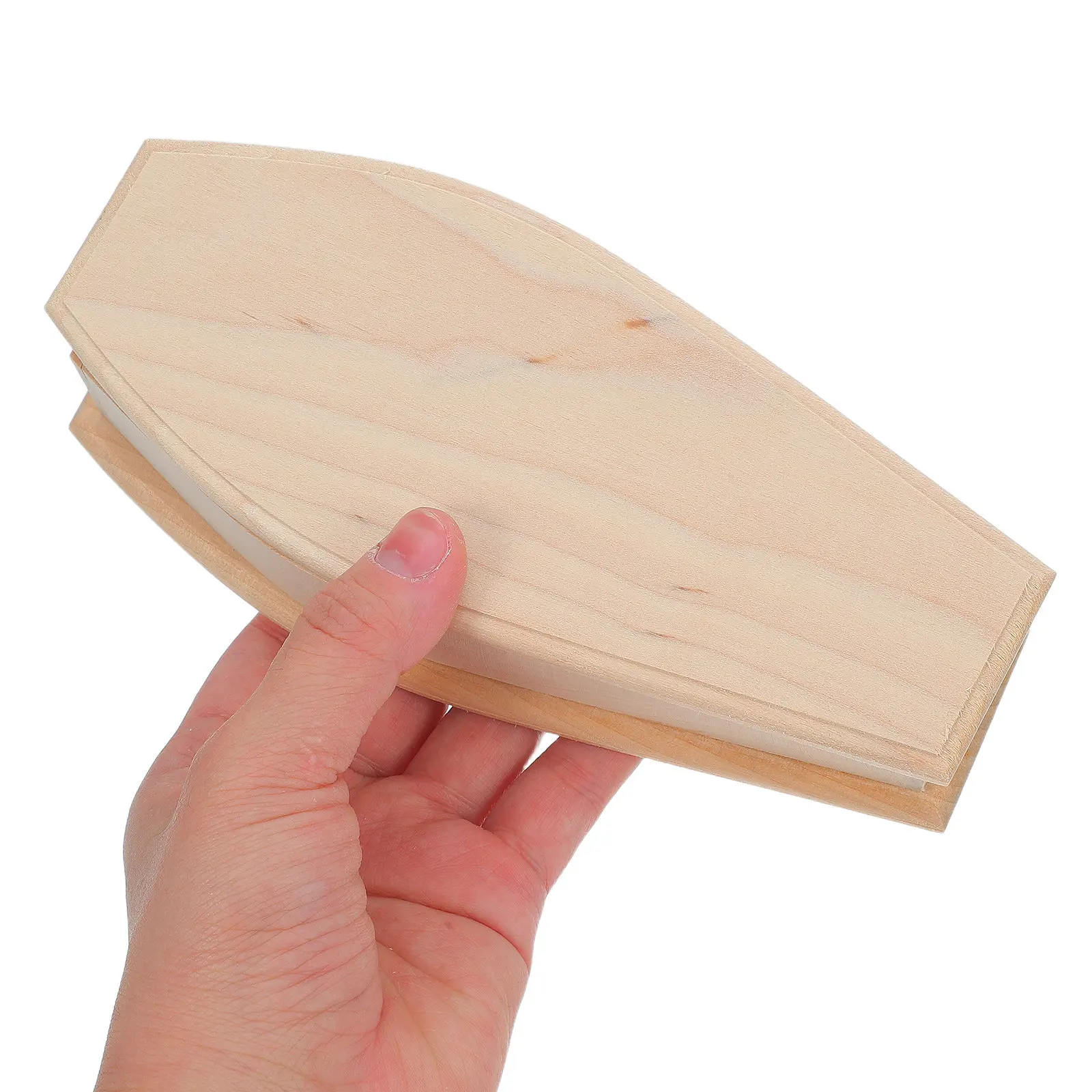 

Прочный неокрашенный миниатюрный деревянный гробик премиум-класса для DIY-декора, раскрашивания, украшения дома, офиса, создания сказочных сцен, изящный мини-декор