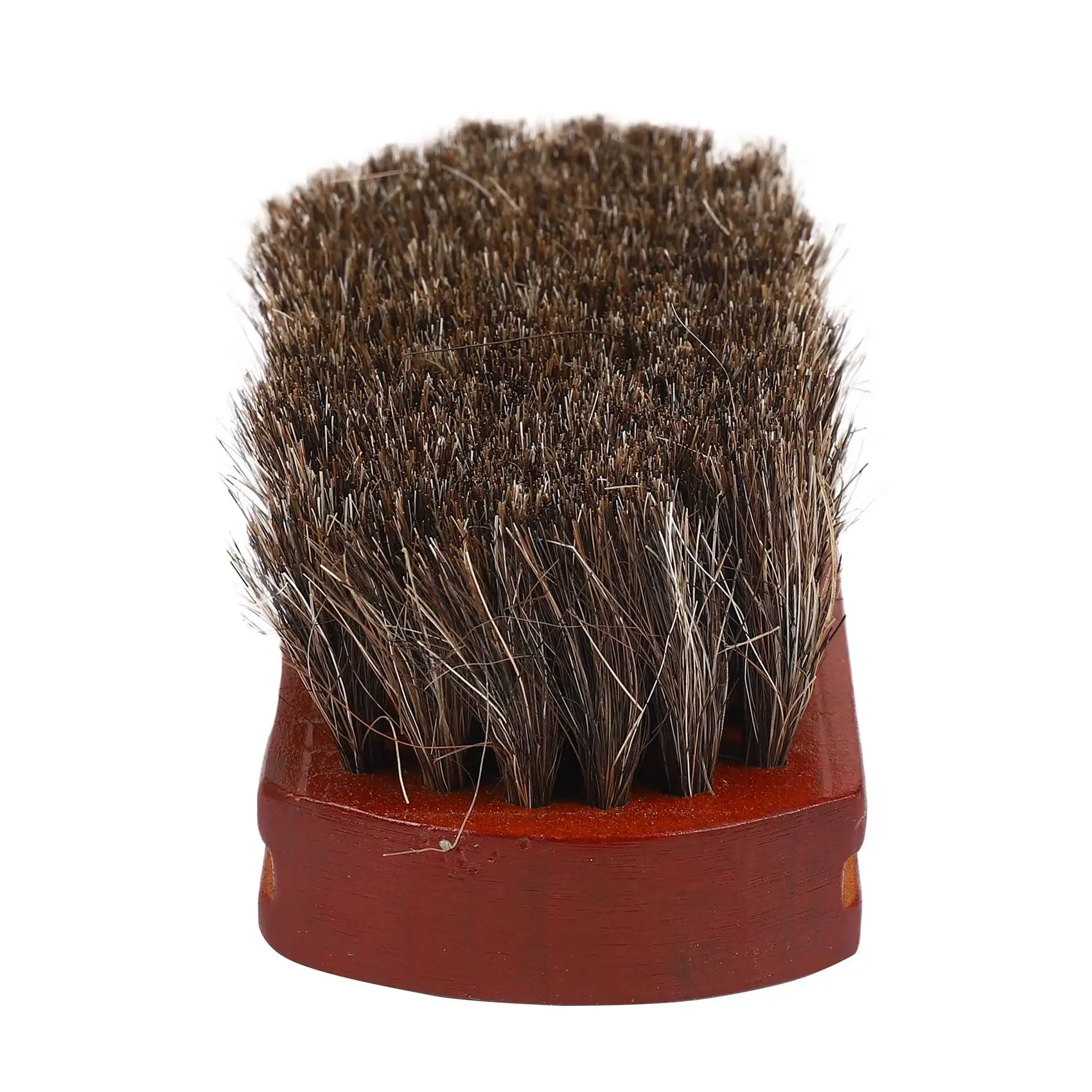 Escova de barba com cabo de madeira, cabelo de cavalo natural, bigode, limpeza de barba, escova de barbear masculina, ferramentas de barbeiro