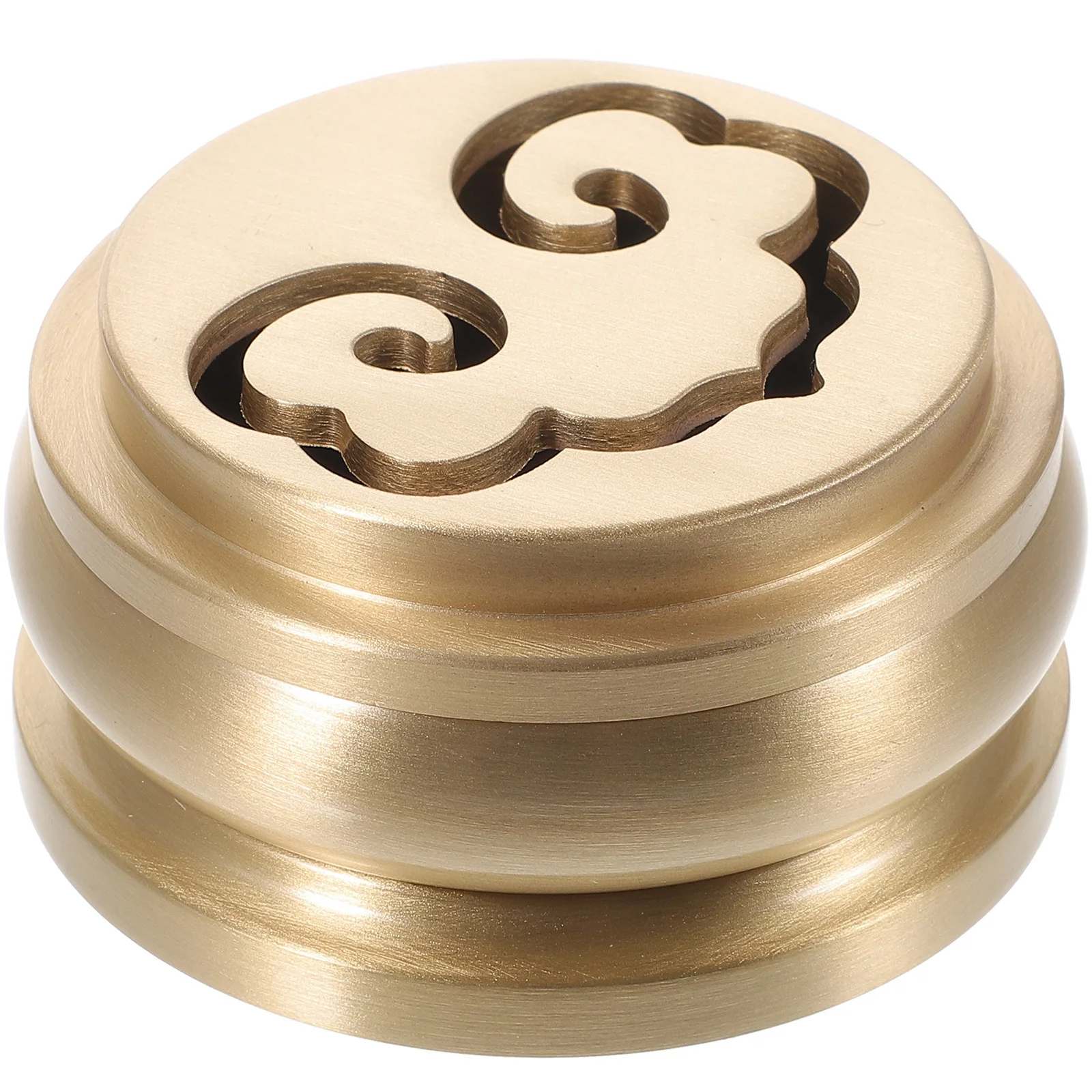 

1Set Brass Incense Burner Hollow Copper Censer Vintage Holder for Home Office