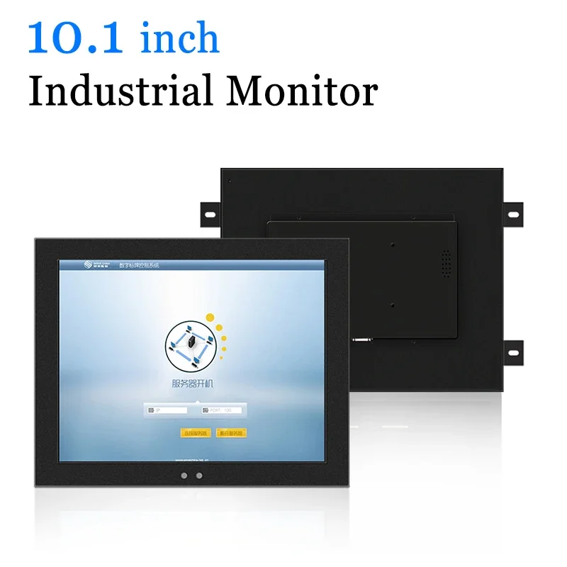 10.1 inch Embedded Resistive Touch Screen Raspberry pi Monitor for Industrial Control and Automation Systems with HDMI DVI VGA