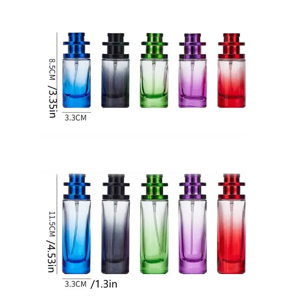 Refillable Atomizer Glass Perfume Bottle Press type High Grade Perfume Spray Bottle Empty Elegant Cosmetic Container Women