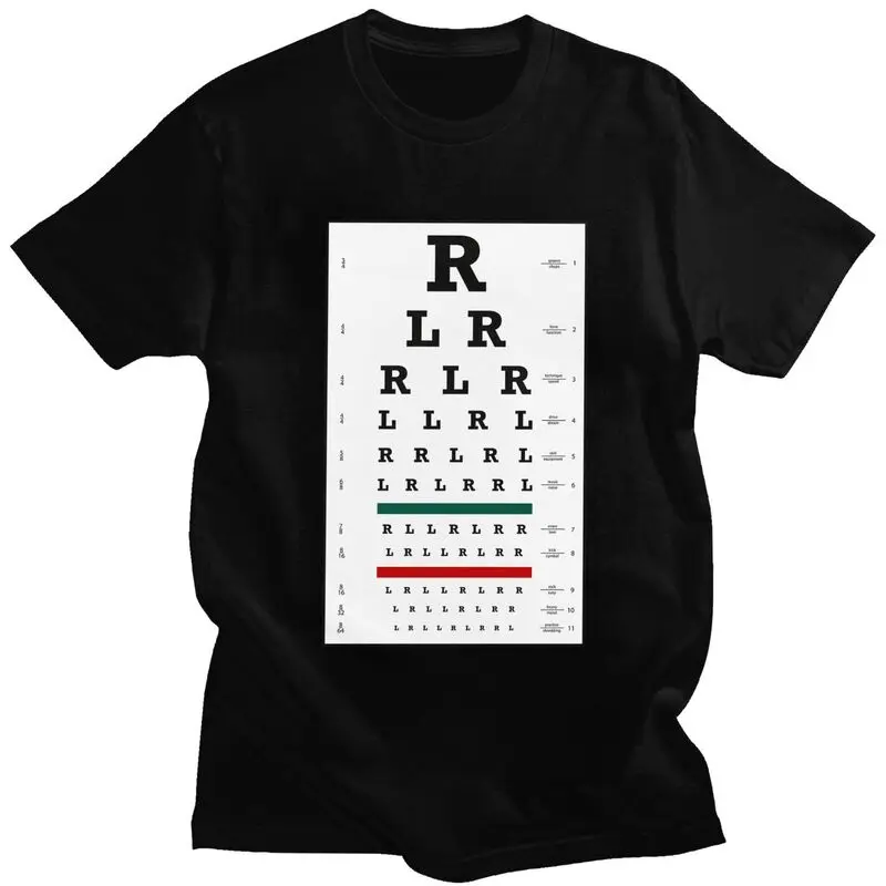 Custom Drummers Eye Chart T Shirts Men T-shirt Casual Tee Tops 100% Cotton Oversized Tshirts Gift