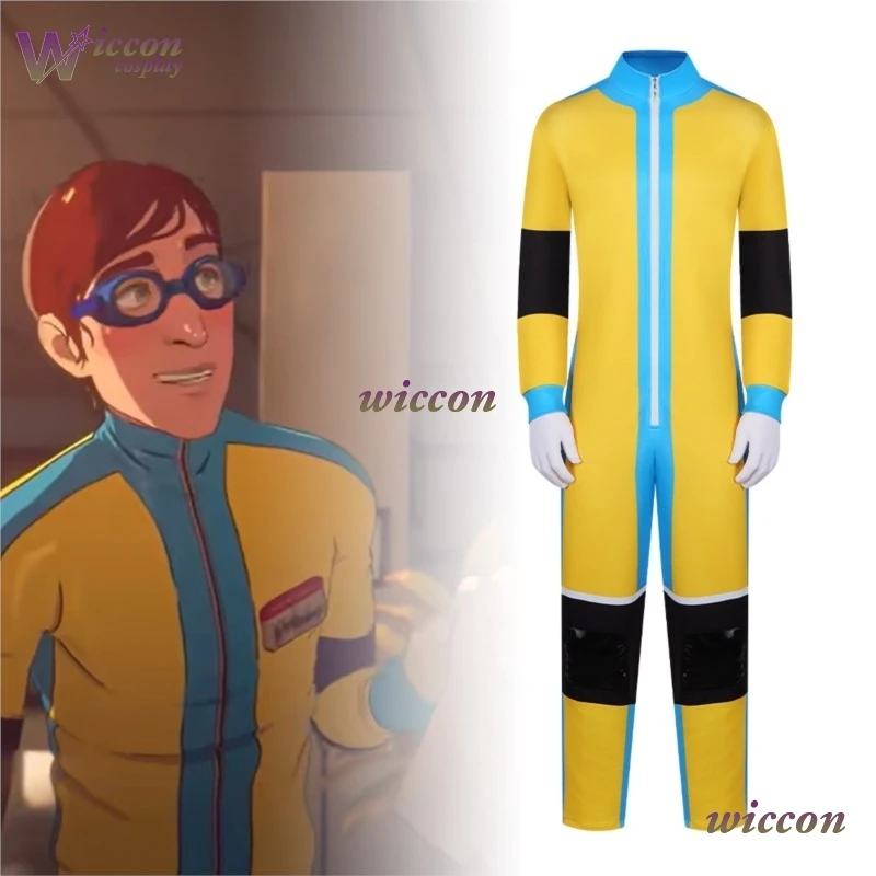 

Ninoo Game Dis Patch Cosplay Waterboy Jumpsuit Costume Admit Man Yellow Bodysuit Daily Leisure Suit Halloween Party Uniform