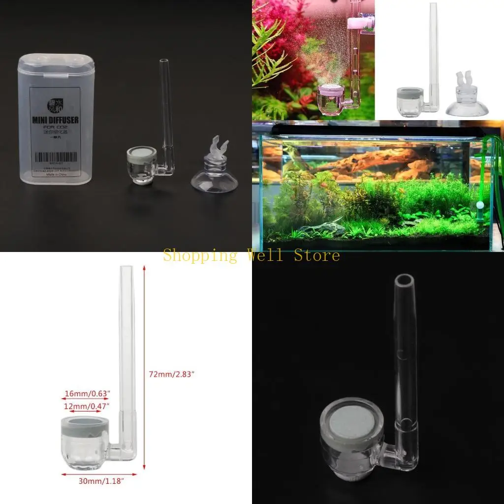 KX4B Acrilico per CO2 Diffuser Clear Atomizer per mantenere le piante d'acquario