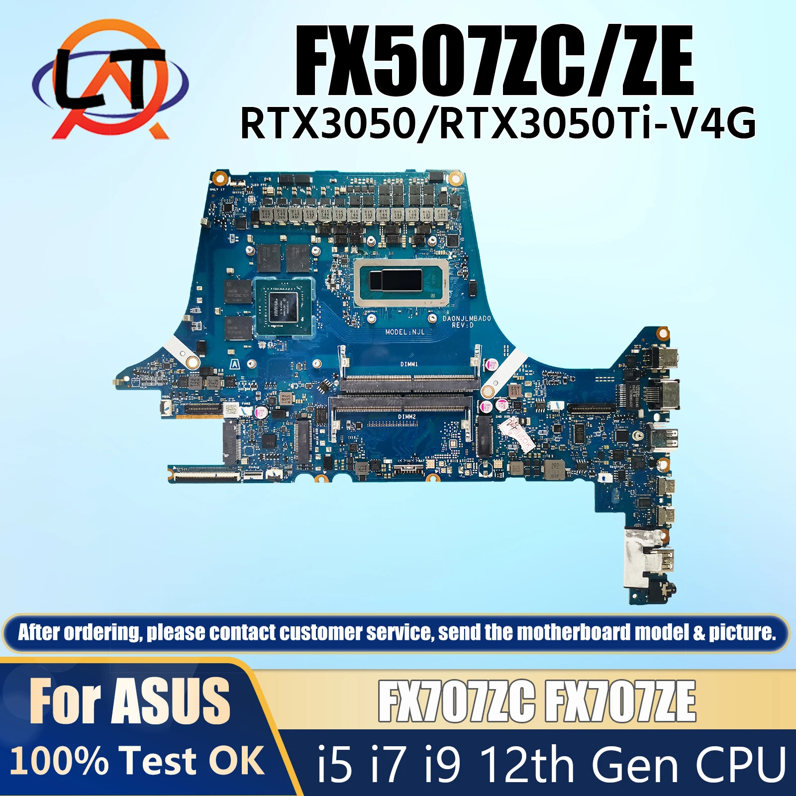 Mainboard For ASUS FX507ZC FX707ZC FX507ZE FX707ZE FX517ZC FX517ZE TUF507Z TUF517Z FX507Z FX517Z Laptop Motherboard