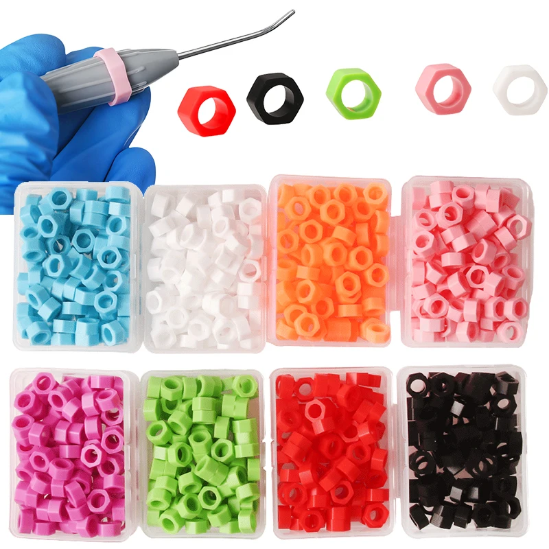 

100Pcs/box Dental Color Silicone Code Ring Identification Circle Orthodontic Instrument Dentist Oral Care Material Autoclavable