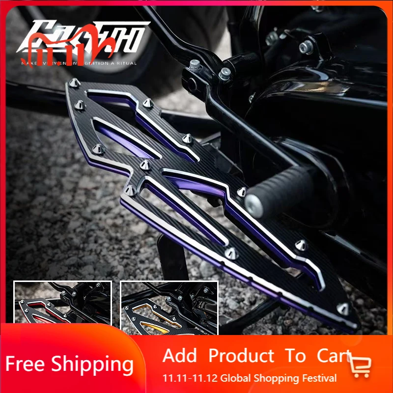 

STLF GASHOO Aluminum Footboard Pegs for Rider/Passenger-Motorcycle Foot Controls for Touring/Softail Retrofit/Upgrade
