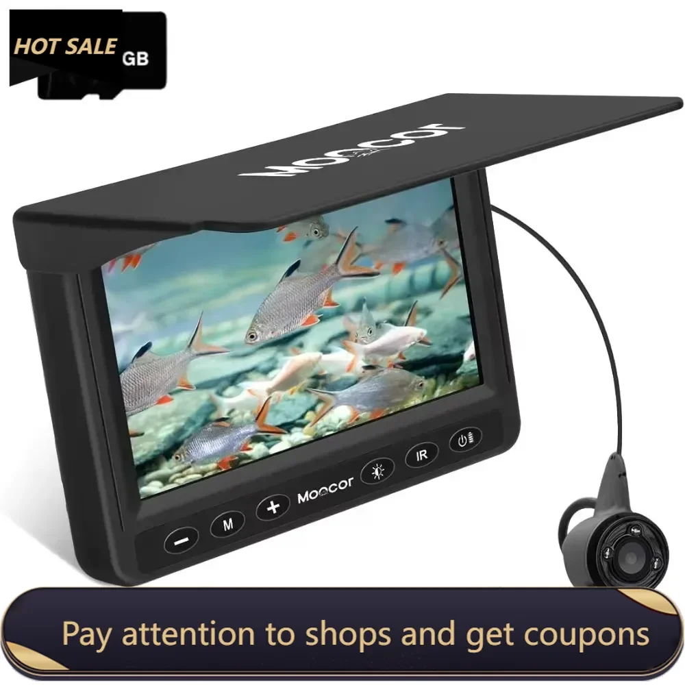 

FishPro Underwater Fishing Camera with DVR, Portable Video Fish Finder with 4.3 Inch LCD Monitor