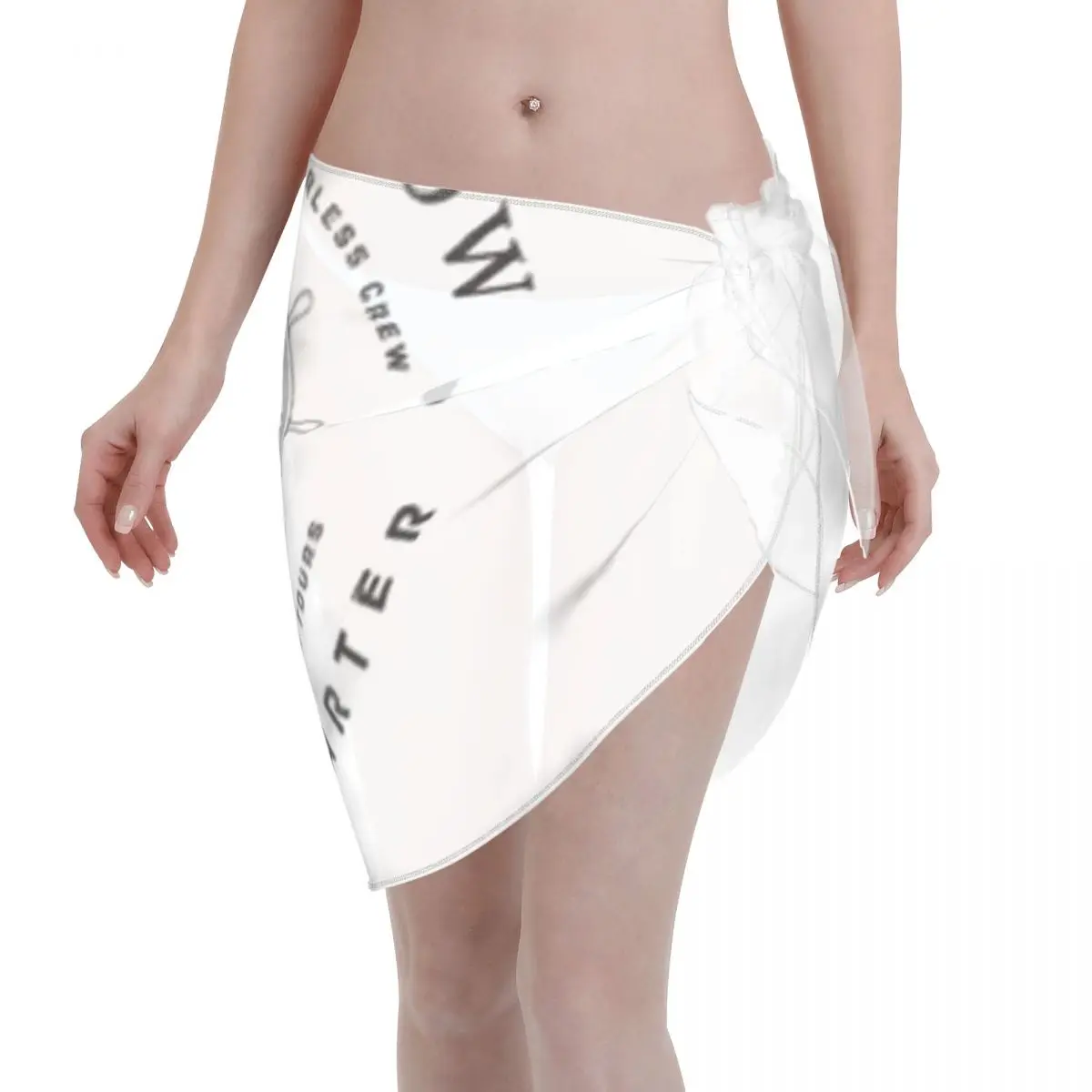 

Promotion S S Minnow Island Charter - Modern Vintage Logo Women's Beach Wrap SkirtSeafood Restaurant Outing Beach Casual Wrap