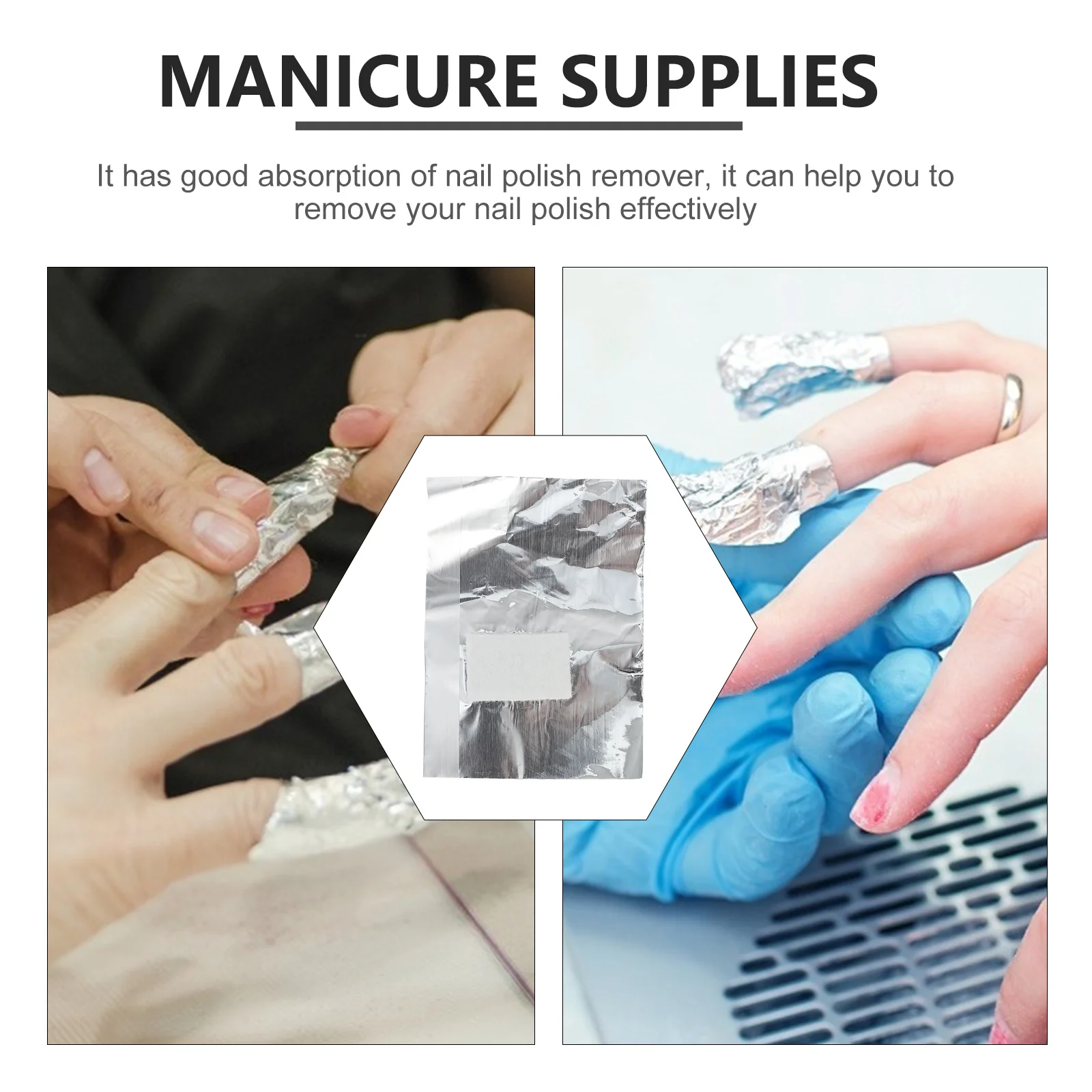 200 szt. Płatki do czyszczenia paznokci, folia do manicure, usuwania lakieru hybrydowego, narzędzia do zdobienia paznokci, jednorazowe chusteczki, akcesoria, aluminium