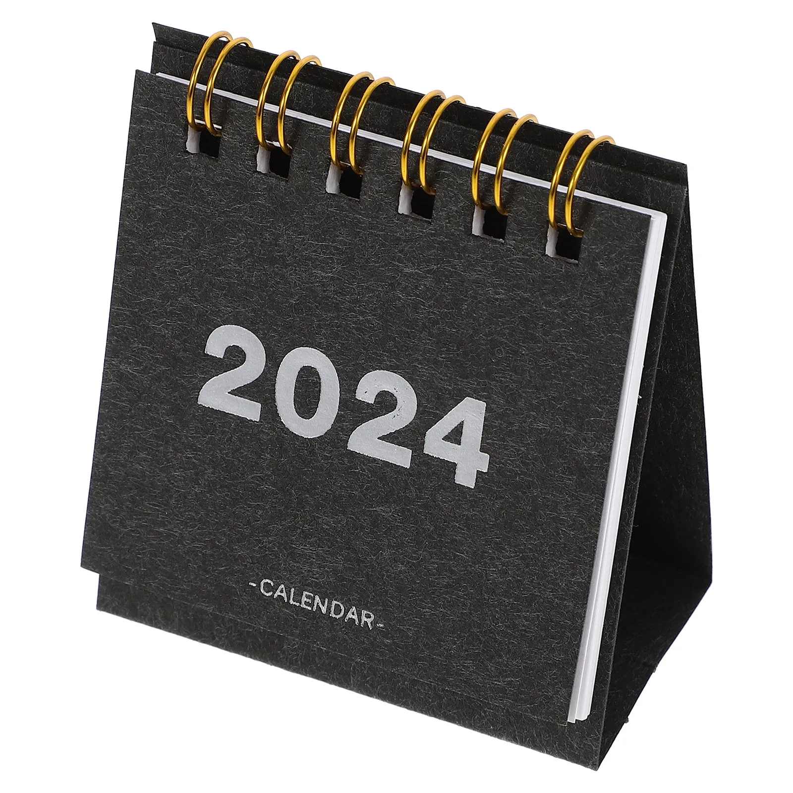 

Free Standing 2024 Desktop Calendar Paper Mini Desk Calendar Clear Print Standing Design Office Home Daily Planner Simple Style