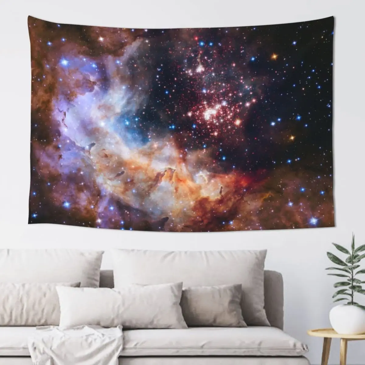 

Celestial Fireworks / The star cluster Westerlund 2 in the Milky Way galaxy Tapestry Funny Aesthetics For Room Tapestry