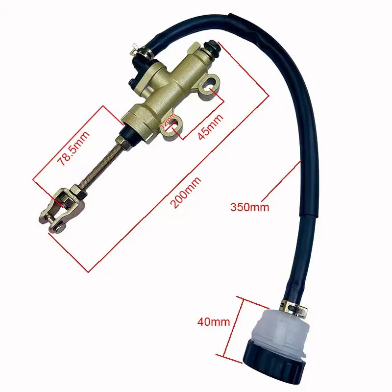 Universal Motorcycle One-line Pump Rear Brake Pump Foot Hydraulic Master Oil Cylinder Refit image 2
