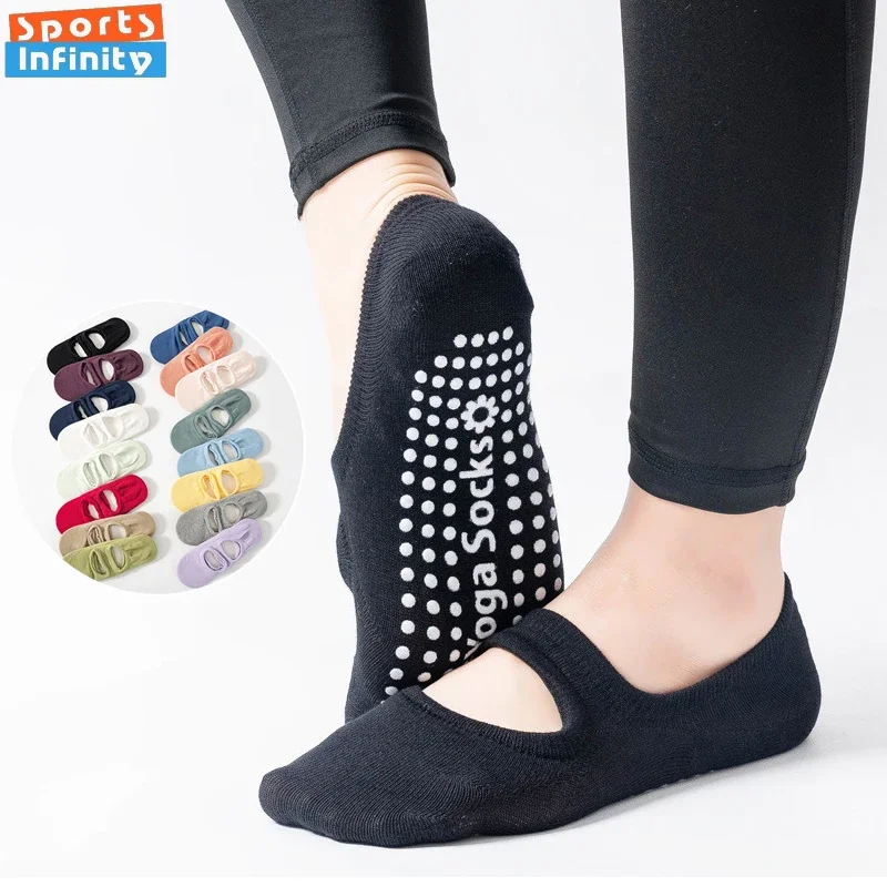 New EU 35-42 Silicone Anti-Slip Backless Yoga Socks Women Pilates Socks Indoor Dance Ballet Gym Fitness Workout Sports Socks