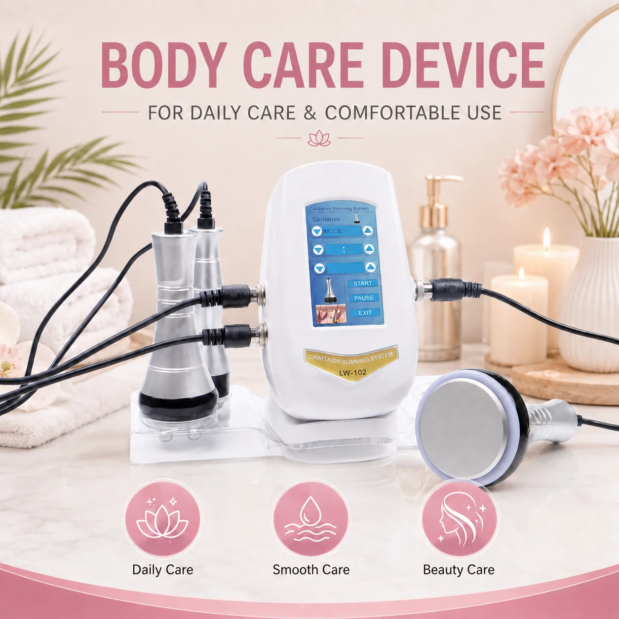 BEEMY Cavitação Ultrassônica RF Corpo Máquina de Emagrecimento Massageador Facial Dispositivo de Beleza para Aperto e Levantamento da Pele para Cuidados com a Pele