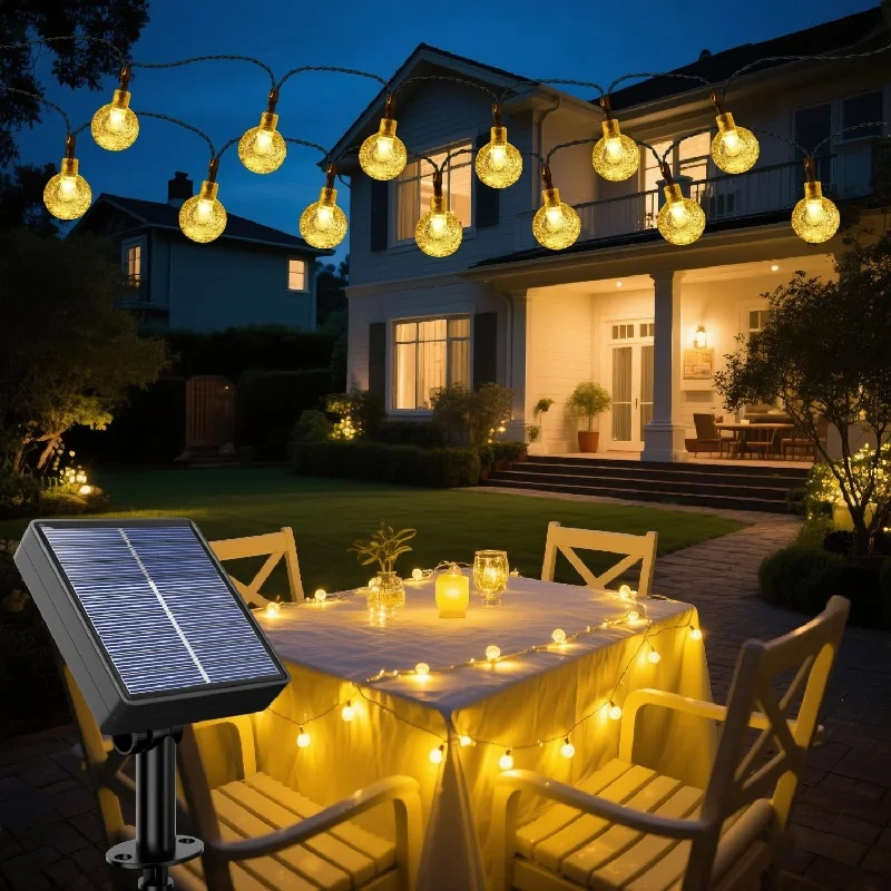 

Solar Lamp Power Crystal Ball LED String Fairy Lights LED Garlands Garden Christmas Decor For Outdoor 20/30/50 LED