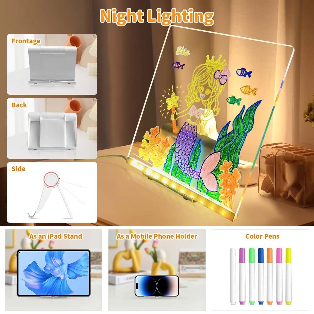 null Room Decor Fcc Rectangle None Atmosphere Lvd 60 Night Lights Bedroom Decoration j 09 Real