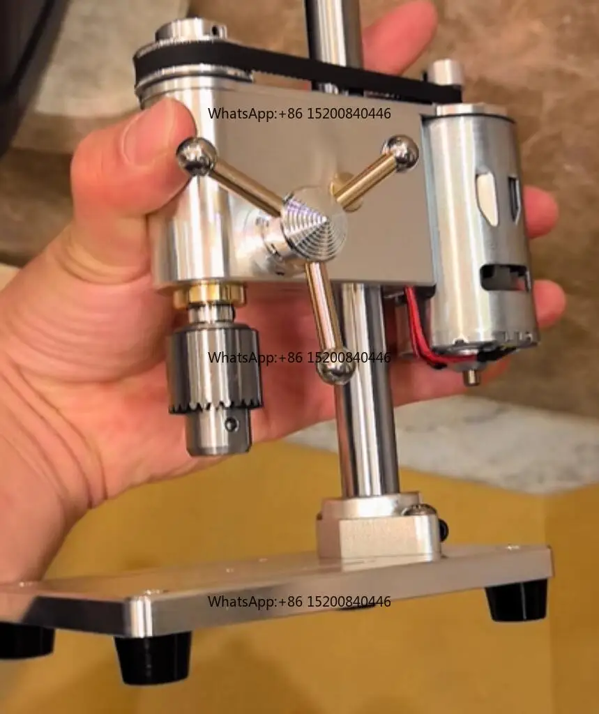 Micro Bench Drill 0.3-4mm Mini Drilling Machine Precision Watch Repair Tool Bench Drill Speed Adjustable Power Adapter 110V 220V