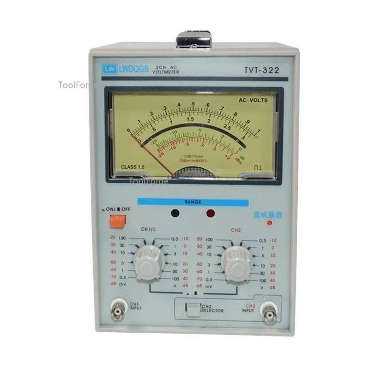TVT-322 Dual Channel Milivoltmeter Double Needle Millivoltmeter New Design High Quality Pointer Voltage Measuring Instruments