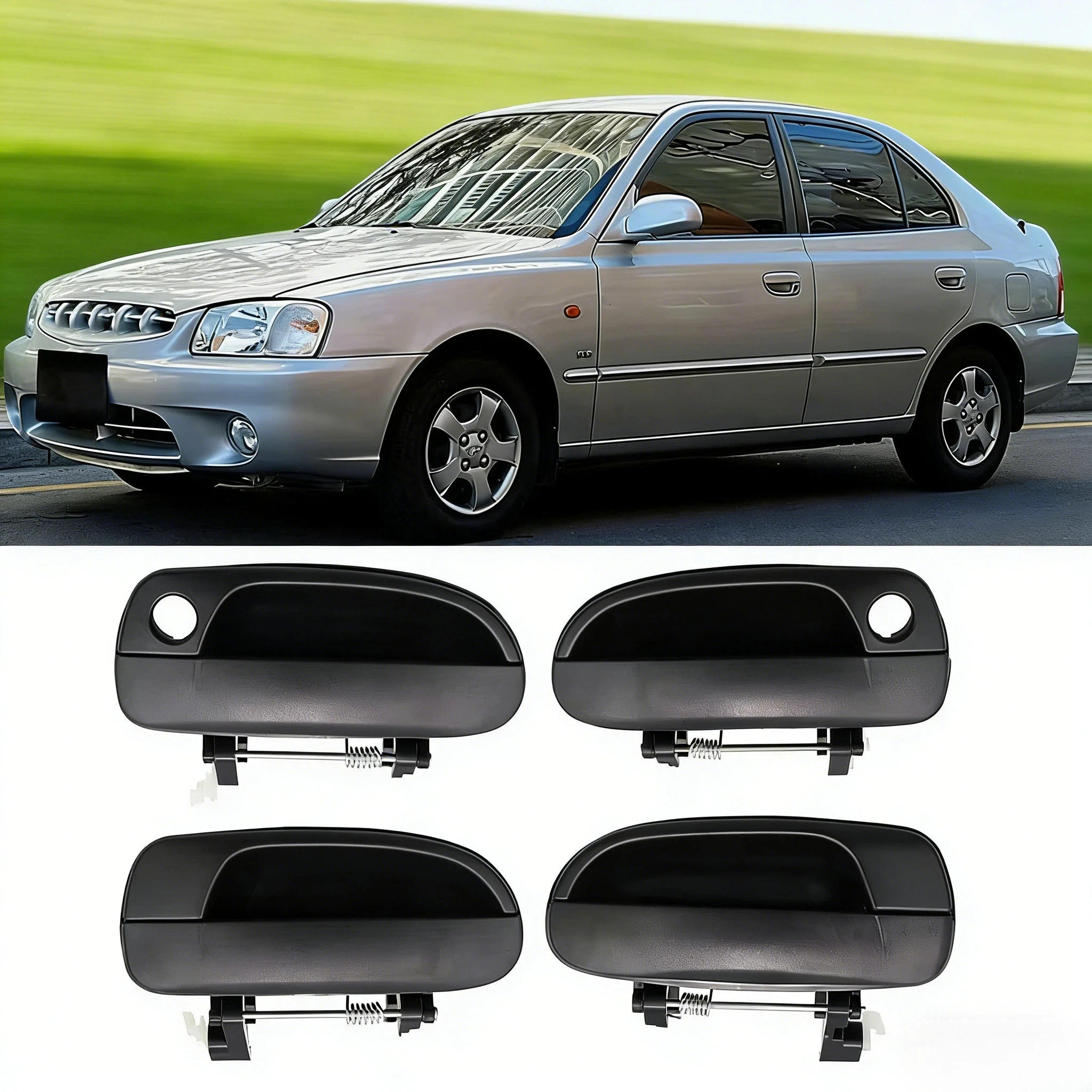 Manija Exterior de Puerta para Hyundai Accent Verna 2000-2006, 82650-25000 82660-25000 83650-25000 83660-2500