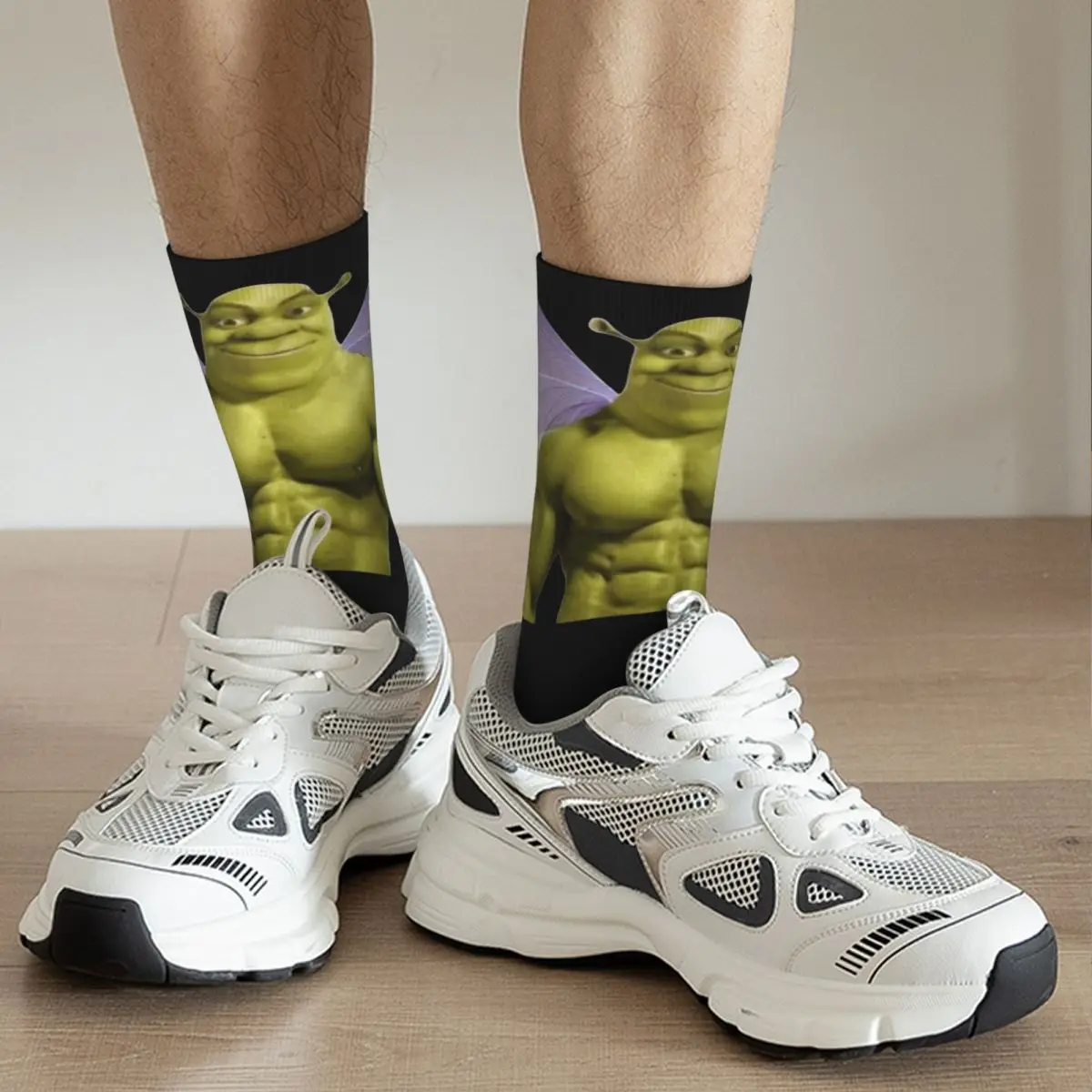 Funny Shreks Meme Theme Design Socks Merch for Men Women Cozy Crew Socks