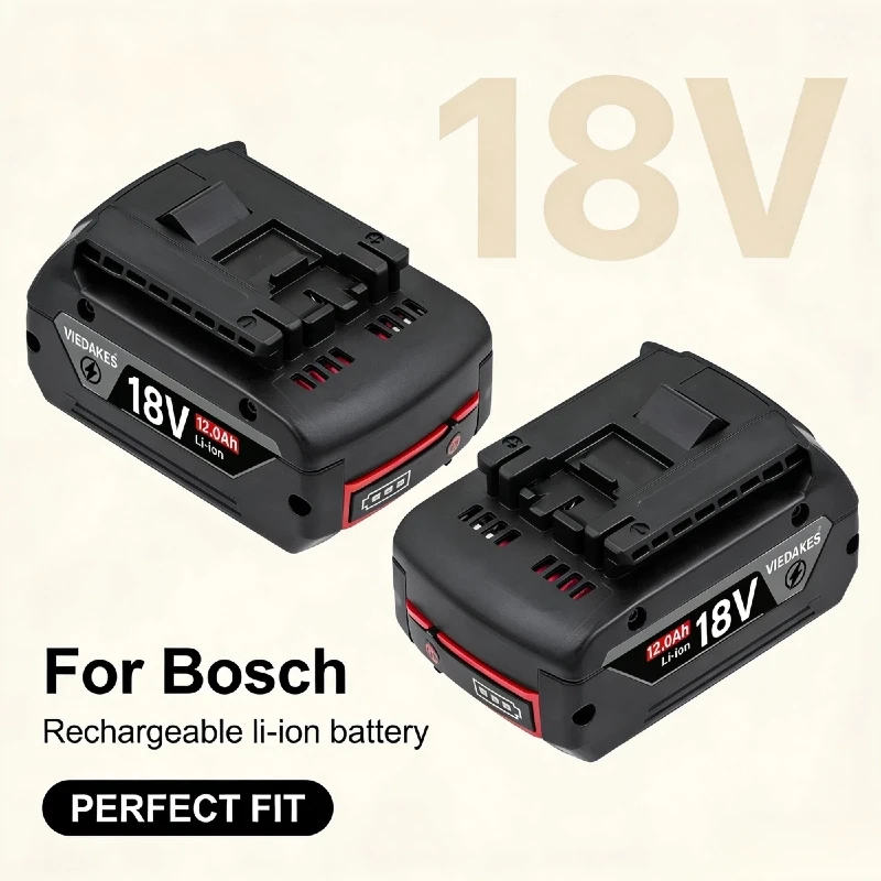 

High Capacity 12.0Ah 18V Battery for Bosch 18V Battery Lithium-Ion Replacement BAT622 GBA18V80 Coolpack