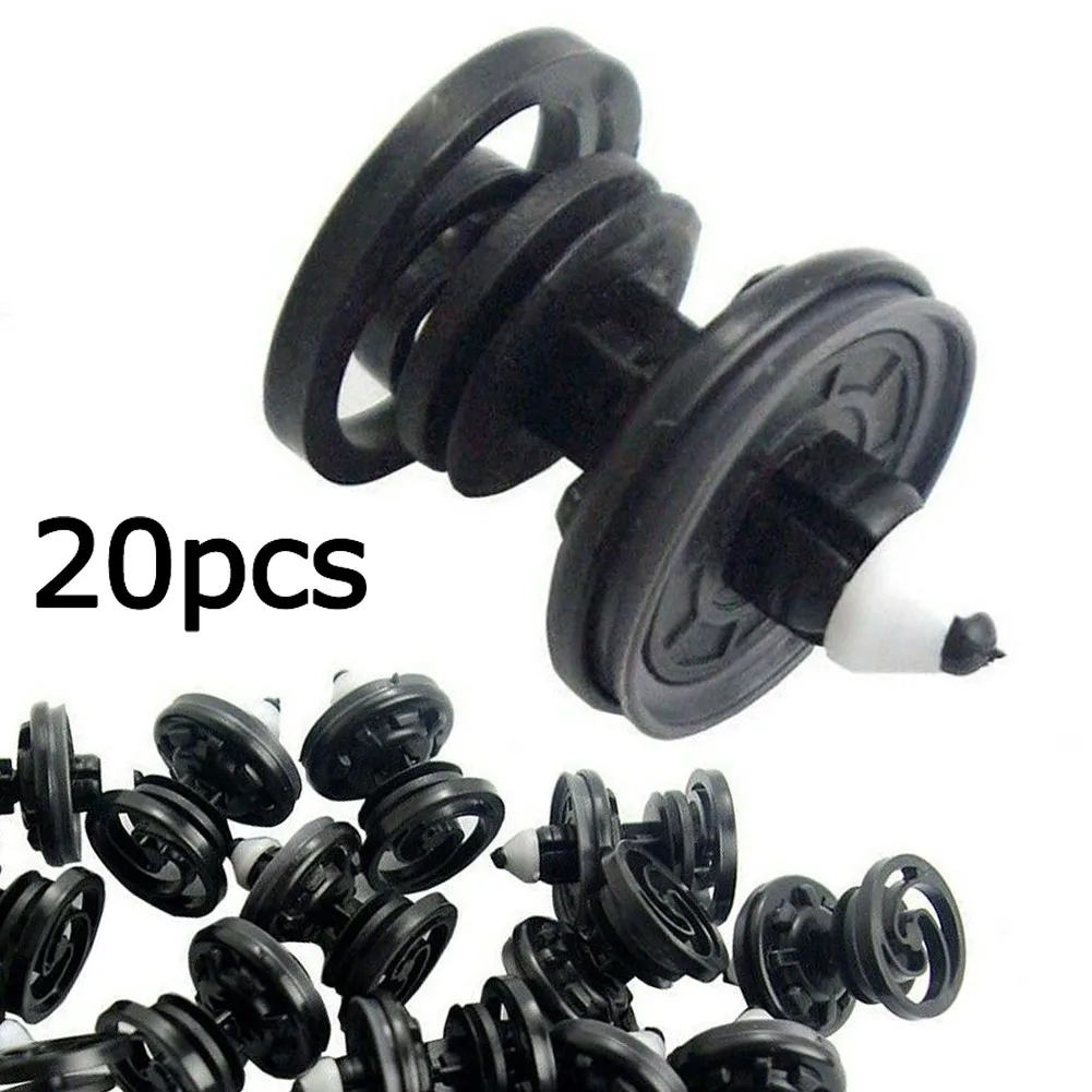 20 Pack Black Plastic Push Type Fasteners Replacement 7L6868243 Automobiles Parts