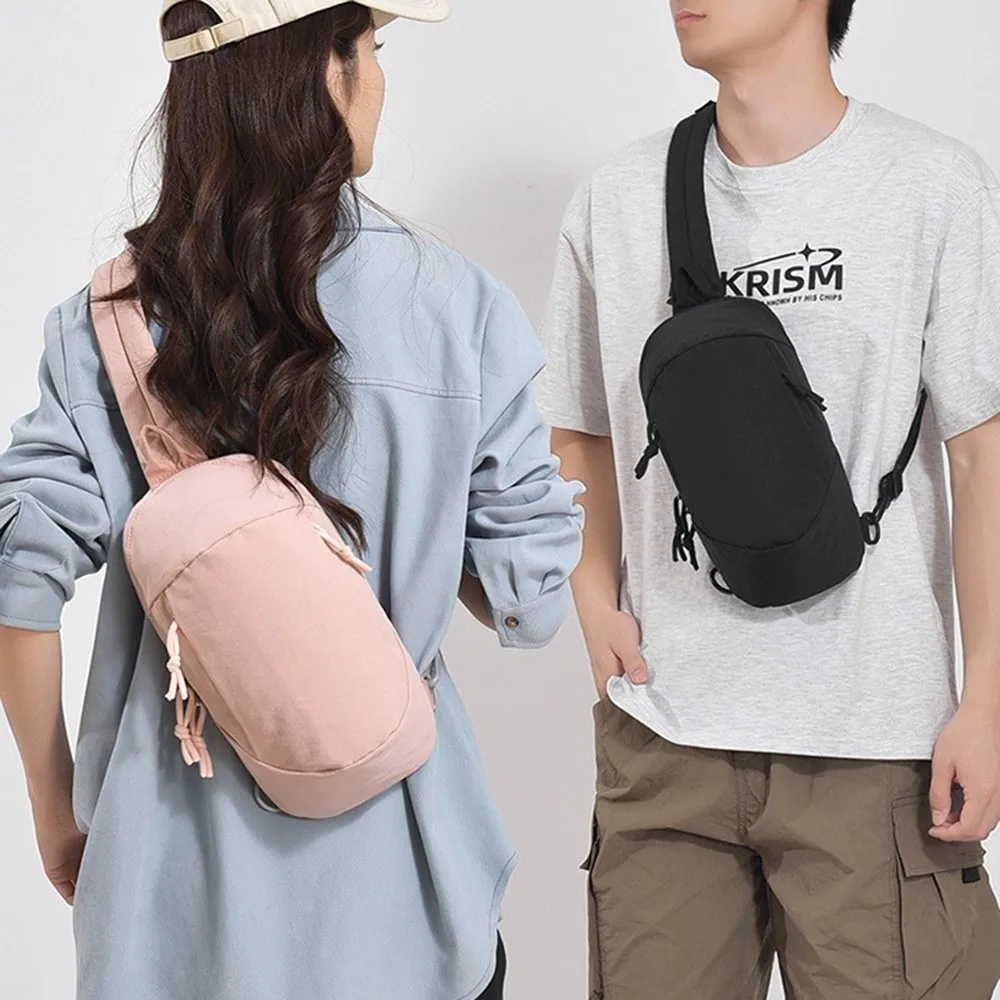 

Casual Men's Chest Bag Large Capacity Waterproof Nylon Sling Shoulder Bag Multifunctional Breathable Male Crossbody Bag Unisex