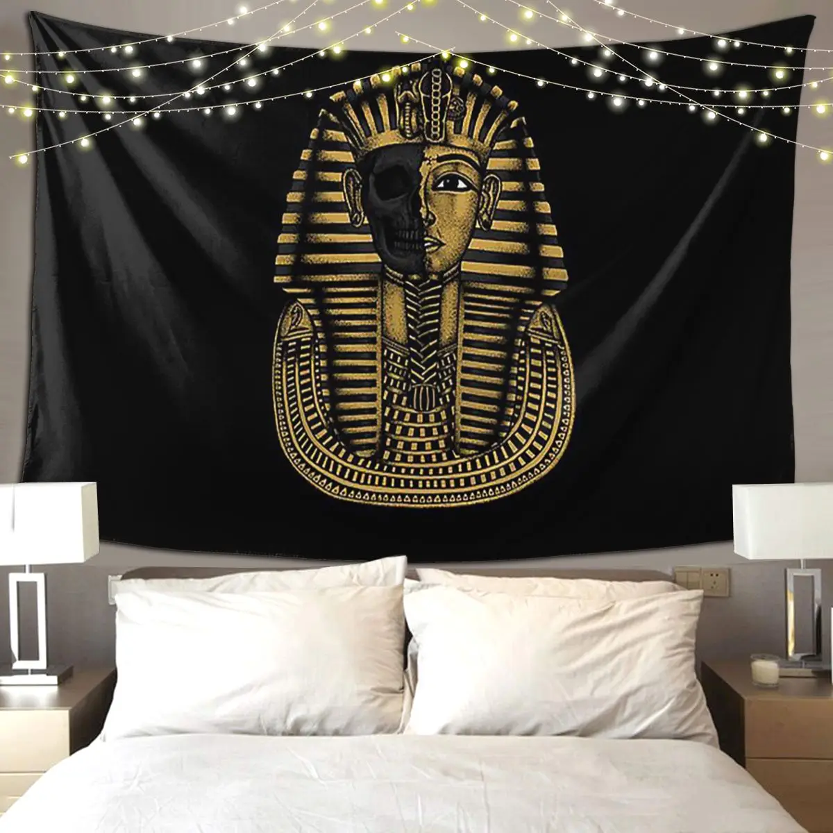 Tutankhamun Tapestry Art Wall Hanging Aesthetic Home Decoration Tapestries for Living Room Bedroom Dorm Room