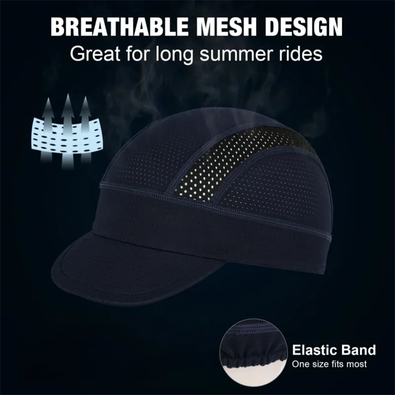 Sommer Schnelltrocknende Atmungsaktive Mesh-Golf-Baseballkappe Fahrrad-Unterhelm-Mütze Fahrrad-MTB-Hut mit Kleiner Krempe Schweißableitende Sportmütze – Detail 21