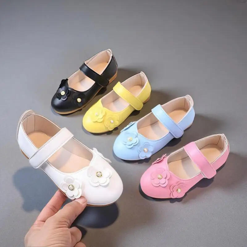 

Kawaii Casual Coat Set Fashion Children S Clothing Girls Leather Shoes Summer 2025 New Princess Shoes Student Korean Style Flats