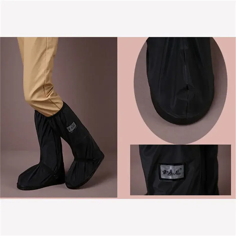 Elastomeric Silicone Rain Boots Cover Reusable Waterproof Non-slip Shoes Cover Suitable Motorcycle Bicycle RIDE Unisex Household