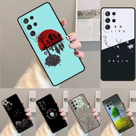 Cover For Samsung Galaxy S24 Ultra S21 S22 S8 S9 S10E Note 10 20 Plus FE S23 Life With Death Phone case Coque
