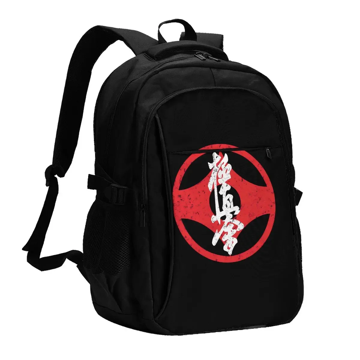 Kyokushin Karate Travel Laptop Backpack Business Water Resistant Laptop Backpack with USB Charging Port College Bag Men Women