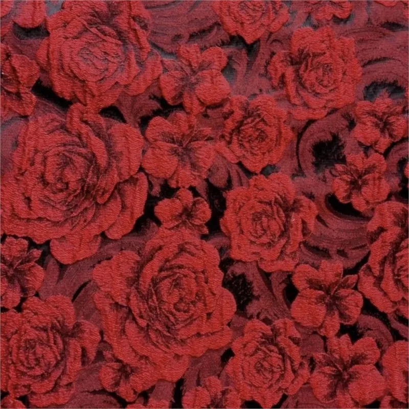 Woven jacquard fabric with a textured for ladylike dresses handbags shorts and coats