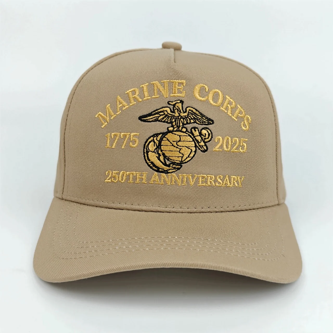 Offizielle Baseballkappe zum 250. Jubiläum des U.S. Marine Corps - Gestrickt mit 1775 - 2025 Logomuster, Verziert mit dem Amerikanischen F – Detail 6