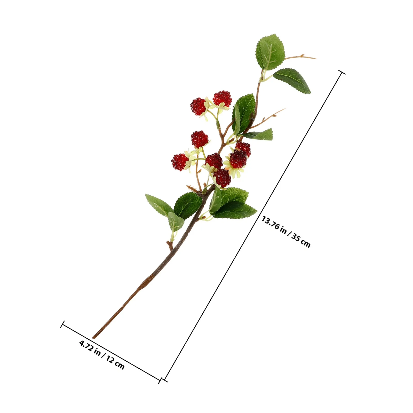 1pcs Simulation Raspberry Ornament Lifelike Artificial Fruit For Table Decor Party Decoration Photo Prop Faux Plastic Branch