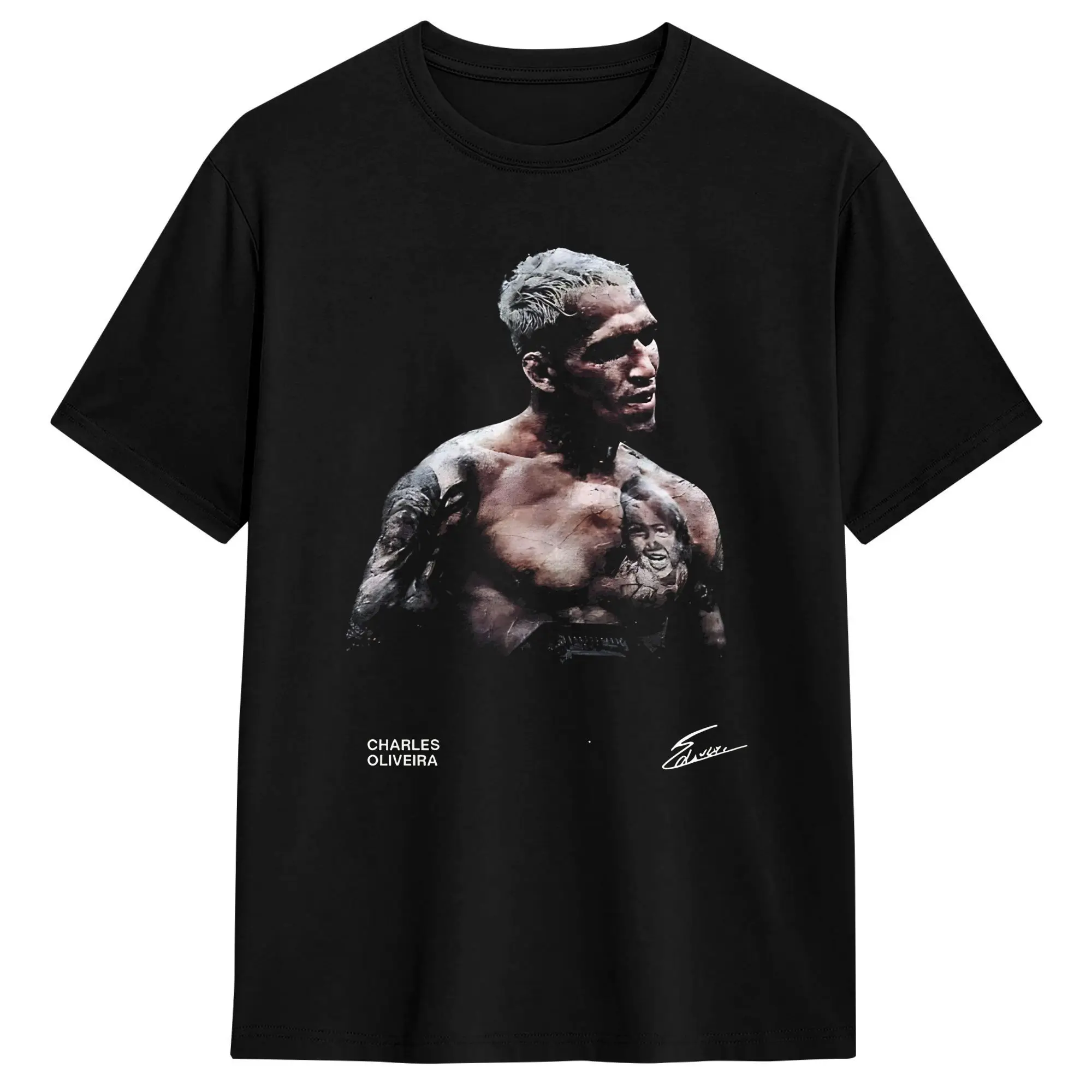 

Fighter Charles Oliveira Men's T Shirt Funny Tee Shirt Short Sleeve Crewneck T-Shirt Pure Cotton 6XL Clothes