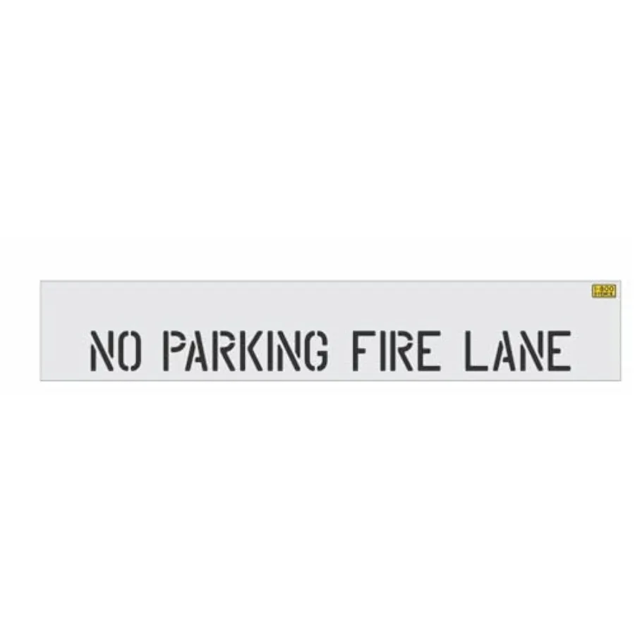 

4" NO Parking FIRE Lane Pavement and Marking Stencil - LDPE