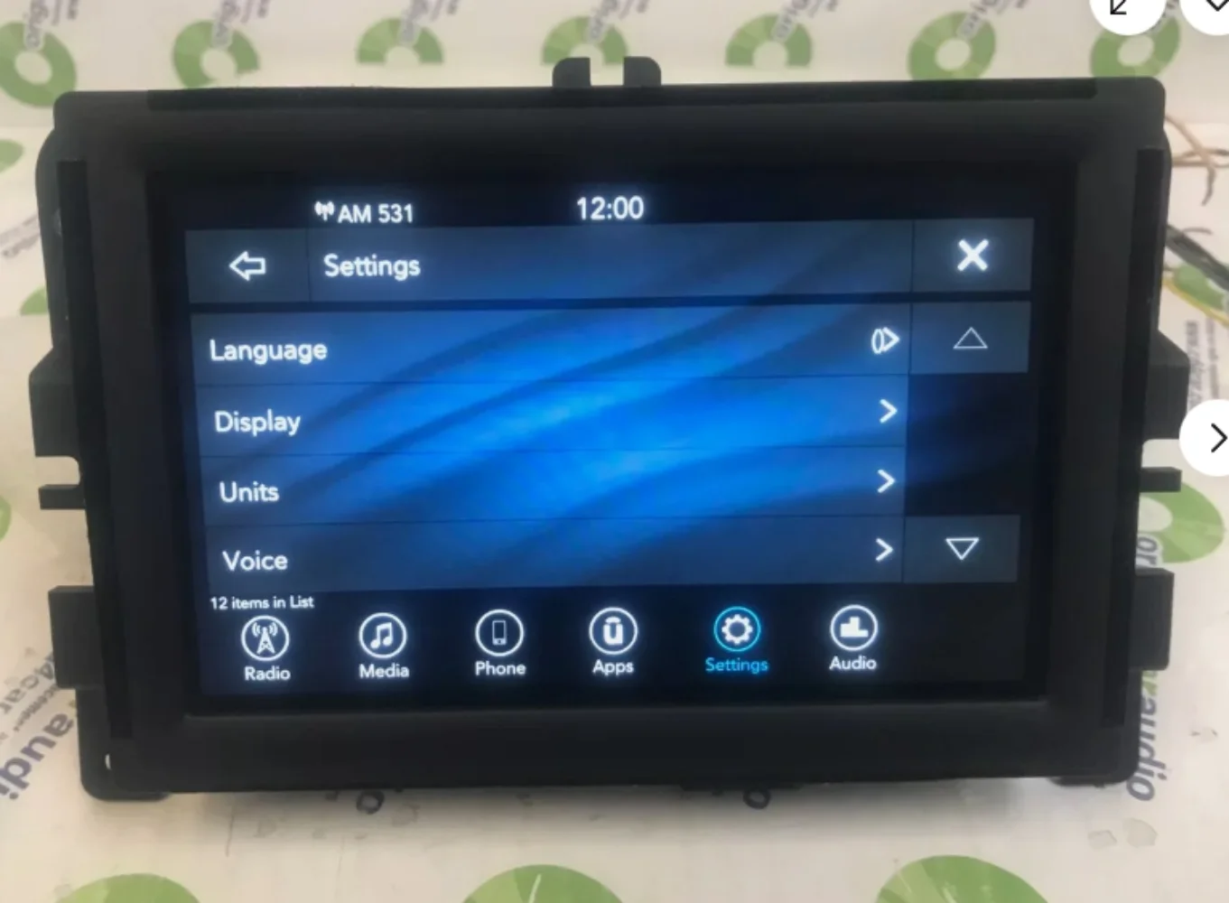 19-20 Chrysler Pacifica Voyager OEM AM FM XM Tampilan Layar Radio VP2_7 RU