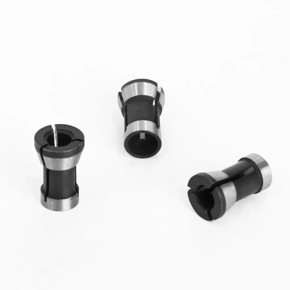 1pc 3PCS Set collets 6.35mm 8mm 6mm collet chuck Engraving Trimming machine Electric Router Milling Cutter Accessories
